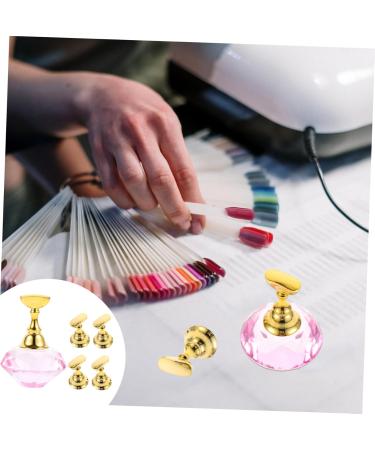 Beatifufu 1 Set Nail Holder Fingernail Stands Nail Training Holder Stand Magnetic Nail Gems for Nails Nail Tip Display Stand False Nail Painting Stand Nails Gems Crystal Easel Manicure 3.5X3.5X2CM Pink - Buy Online on GoSupps.com