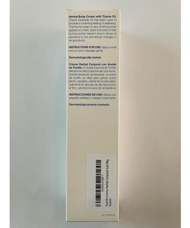 Swiss Just Thyme Cream 96g - Revitalizing Massage Cream with Camphor Eucalyptus & Rosemary Oils - 3.3 Ounce - Buy Online on GoSupps.com