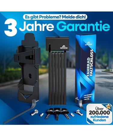 NextCover Folding Lock Bicycle - High-Security Steel Lock with 3 Keys & Holder | Durable 100cm Carbon Steel Bike Lock - Buy Online on GoSupps.com