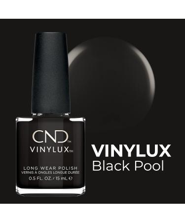 CND Vinylux Longwear Black Nail Polish Set - Gel-like Shine, Chip Resistant Formula - Black Pool Color & Top Coat included - Buy Online on GoSupps.com