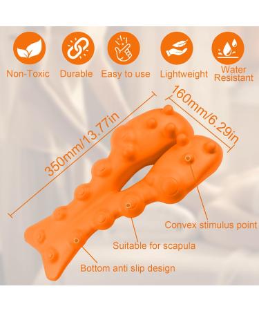 Relieflylab Trapezius Stretcher | Neck & Shoulder Tension Relief Massager | Trigger Point Therapy Device - Orange - Buy Online on GoSupps.com
