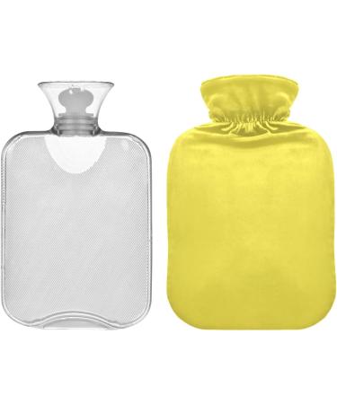 Yellow 2L Hot Water Bottle with Cover | Pain Relief for Hands & Feet | Ideal for Warming | Shop Internationally - Buy Online on GoSupps.com