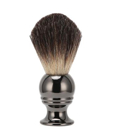 Qyebavge Men's Shaving Brush With Portable Stainless Steel Handle in Gun Color
