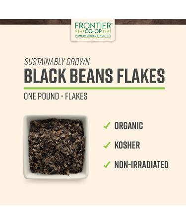 Frontier Co-op Organic Black Bean Flakes 1lb - Natural and Nutritious Beans for Easy Cooking - Buy Online on GoSupps.com
