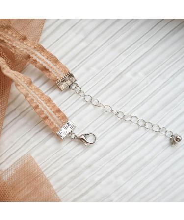 Vsilay Elegant Floral Necklace for Women - Unique Brown Flower Choker - Perfect for Weddings & Celebrations - Buy Online on GoSupps.com