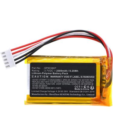 Synergy Digital Speaker Battery for Sony SRS-XE200 | Li-Pol 3.7V 2500mAh Replacement SP903867 | Ultra High Capacity - Buy Online on GoSupps.com