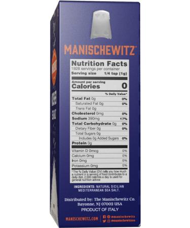 Manischewitz Natural Bulk Kosher Sea Salt 4lb (2 Pack) from Sicily Italy | Iodine Free | No Additives | Perfect for Salt Grinder | 25% More than 3lb Box - Buy Online on GoSupps.com