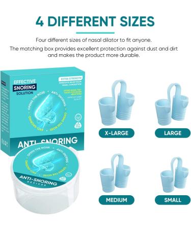 8Pcs Reusable Nose Vents Nasal Dilators - Anti Snoring Device for Better Breathing & Sleep | Soft Silicone Snoring Solution - 4 Size Options - Buy Online on GoSupps.com