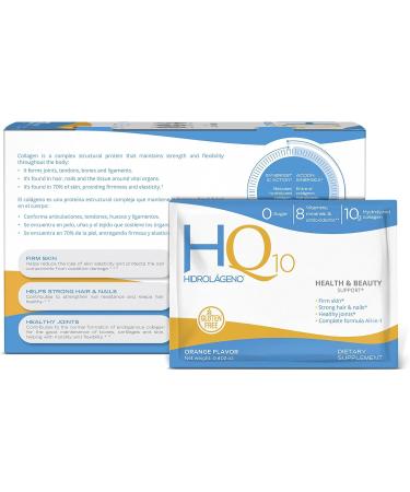 Hidrolageno Q10 Hydrolyzed Collagen Vitamins ZINC Antioxidants 30 sachets per pack 4.2 Ounce Pack of 1 - Buy Online on GoSupps.com
