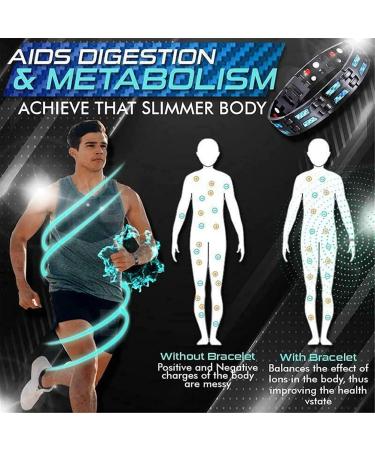 Power Magnetic Bracelet - Carbon Blue Magnetic Therapy Fit Plus for Improved Blood Circulation & Body Firming - International Shipping Available - Buy Online on GoSupps.com