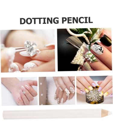 20pcs Nail Point Drill Pencil Nail Gem Picker Wax Pen Nail Dotting Nail Art Picker Diy Dotting Pen Nail Art Tools Special Nail Art Tool White Nail Sticker Drill 5d Wood Rhinestones - Buy Online on GoSupps.com
