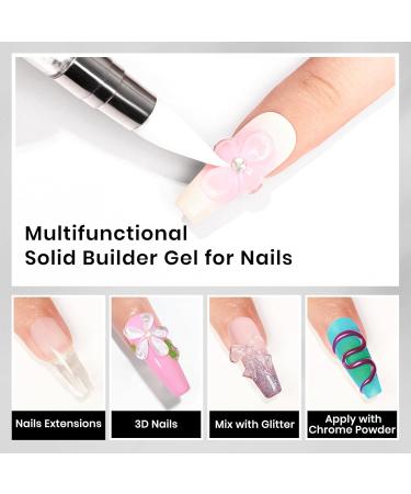 MIZHSE Solid Builder Gel & Rhinestone Glue - 30g Nail Sculpting Gel for DIY Nail Art - Non-Sticky UV LED Gel for Home & Salon Use - Buy Online on GoSupps.com