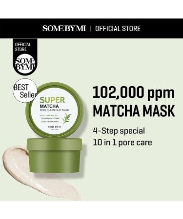 SOME BY MI Super Matcha Pore Clean Clay Mask 100g - Exfoliating & Moisturizing with Match Water, BHA for Sensitive Skin - Sebum and Pore Care - Soft Clay Texture - Buy Online on GoSupps.com