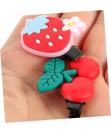 minkissy 2 Set Metal Hair Barrettes Cherry Hair Clip Metal Snaps Colorful Hair Clips Snap Barrettes Metal Hair Claw Clips Hair Clip for Girls Hair Accessories Hair Buckle Hairpin Kiwi - Buy Online on GoSupps.com