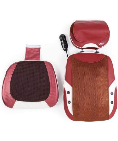 Global Relax Mantra Shiatsu Massage Backrest with Heat | Adjustable Headrest & Removable Seat | Back Shoulders & Lumbar Spine Relief | 2-Year Guarantee - Buy Online on GoSupps.com