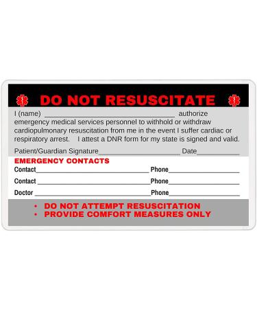 DNR Wallet Card (DNR-101) - 1 Piece | Easy Identification & Access to Medical Directives - Buy Online on GoSupps.com