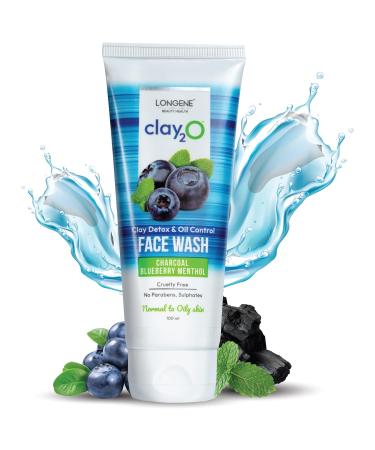 Blueberry Charcoal Face Wash for Oil Clear | More Even Skin Tone | Powered by 4% Niacina-mide & 6 Actives | For All Skin Types | Vegan 100mL (3.38 fl oz)