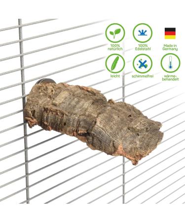 HappyBird Cork Seat Board XS for Budgies & Parrots - Natural Cork 10-8 cm | International Shipping Available - Buy Online on GoSupps.com