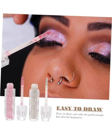 LALADEFIEE 2pcs Eyeshadow Shampoo+shield Liquid Eye Shadow Make up Eye Makeup Cosmetics Plastic Silver - Buy Online on GoSupps.com