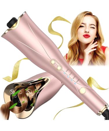 Yuehuam Auto Hair Curler Automatic Curling Iron Wand with 4 Temperatures & 3 Timers Dual Voltage Auto Shut-Off Spin Iron for Hair Styling