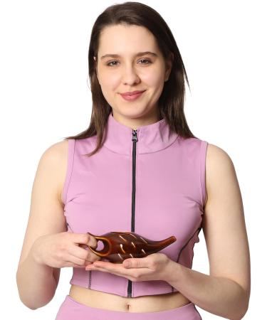Buy HealthGoodsIn Premium Handcrafted Ceramic Neti Pot - Durable Sinus Nose Cleaner - Dishwasher Safe with 2 Silicone Tips - 225ml Dark Brown - Buy Online on GoSupps.com
