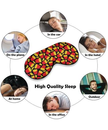 French Fries Sleep Mask for Women | Adjustable Eye Shades & Elastic Strap for Comfortable Sleep - Buy Online on GoSupps.com