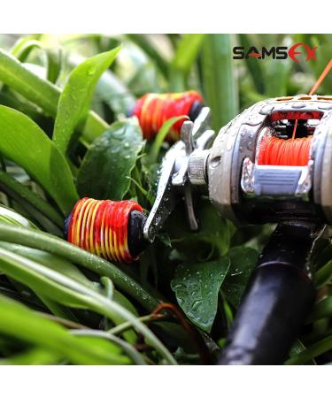 SAMSFX Rubber Reel Handle Grip Sleeve - 12PCS Non-Slip Baitcaster Knob Covers in 6 Colors - Buy Online on GoSupps.com