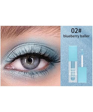 4 Colors Liquid Glitter Eyeshadow Highlighter Highlighting Glitter Liquid Eyeshadow Highlighter & Shimmer for Eyes/Face/Highlighter Sparkling Eye Makeup for Shimmering Galaxy Looks (02#Blue) - Buy Online on GoSupps.com