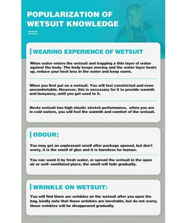 Hevto Women Wetsuit 3/2mm Neoprene Full Suit - Blue, Medium | Stay Warm in Cold Water | Ideal for Surfing, Swimming, Diving, SUP - Buy Online on GoSupps.com