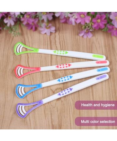 Tongue Scraper Cleaner 4 Pcs Silicone Tongue Cleaner Tool for Adults Fresh Breath Keep Oral Health 4 Colors - Buy Online on GoSupps.com