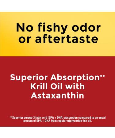 Nature Made Superior Absorption Krill Oil 500mg with Astaxanthin and Phospholipids Omega 3 for Heart Health Support Antarctic Krill Oil Supplement 100 Softgels 100 Day Supply - Buy Online on GoSupps.com