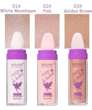 3PCS Fairy Highlighter Powder Set - Body Glitter & Facial Blusher - 3 Colors - Buy Online on GoSupps.com