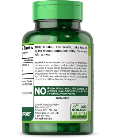 Nature's Truth Milk Thistle Supplement | 2000mg | 200 Capsules | Non-GMO and Gluten Free Seed Extract | Silymarin Marianum - Buy Online on GoSupps.com