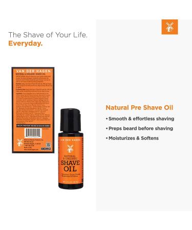 Van Der Hagen Shave Oil - Transparent Formula with Jojoba & Chia Seed Oils for Precision Shaving | Superior Razor Glide (1 fl oz) - International Shipping Available - Buy Online on GoSupps.com