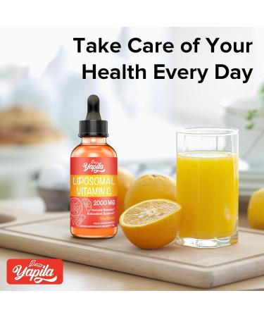 Liposomal Vitamin C 2000 mg Liquid Supplement - 2 Bottles Maximum Absorption Vegan Non-GMO Gluten-Free - 60 ml (2 Pack) - Buy Online on GoSupps.com