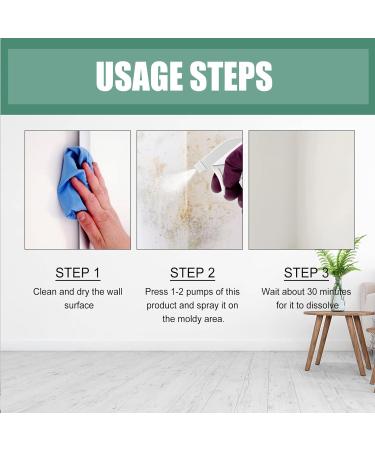 KOAHDE Bathroom Mould and Mildew Cleaner Mould Removal Foam Spray Cleaner Mould Foam Spray Wall Tiles Bathroom Cleaning Spray Removes Mouldy Stains From Walls Professional Anti Mould Spray 60ML 1PC - Buy Online on GoSupps.com