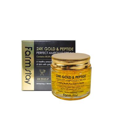 FARMSTAY 24k gold & peptide perfect ampoule cream 80ml