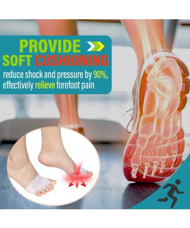 Toe Separators & Metatarsal Pads Set for Overlapping Toes, Neuroma, Forefoot Pain Relief - 4 PCS White Cushion Spacers for Women and Men - Buy Online on GoSupps.com