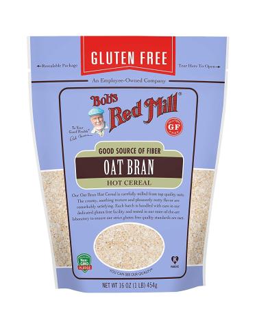 Bob's Red Mill Gluten Free Oat Bran 16 oz (Resealable) (Pack of 2) 1 Pound (Pack of 2)
