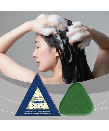BRVLY Nature Triangle Shampoo Bar Strengthens & Smoothes Hair Helps Control Oil & Soothe Dry Itchy Scalp Gentle Cleansing & Nourishing Soap for Women & Men 3 - Buy Online on GoSupps.com