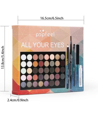 Holzsammlung All in One Makeup Kit - 40 Color Eyeshadow Palette & Brushes | Christmas Gift Set for Women and Teens - Buy Online on GoSupps.com