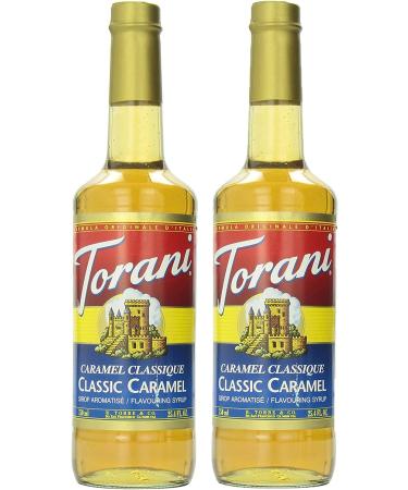 Torani Vanilla Flavour Syrup 750ml bottle 2 Pack Transparent & Caramel Classic Flavour Syrup 750ml bottle 2 Pack light brown Syrup+Caramel Classic Flavour Syrup Vanilla 750 ml (Pack of 2) - Buy Online on GoSupps.com