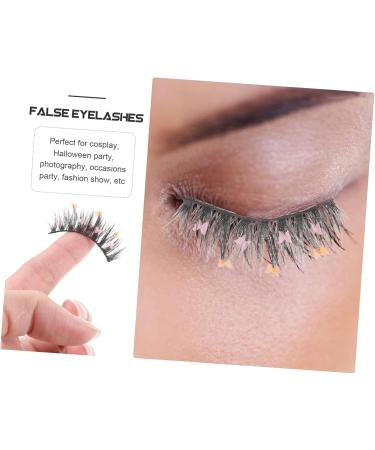 FRCOLOR 4 Pairs Sequin False Eyelashes Cosplay Lashes Soft Thick Lashes Handmade Eye Lashes Reusable Black Eyelashes False Sequins Eyelashes Chemical Fiber Flash Extend - Buy Online on GoSupps.com