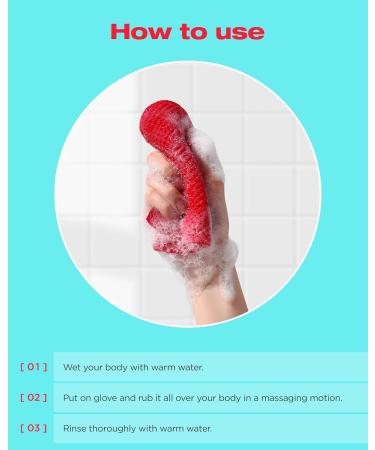 Exfoliating Bubble Body Scrub Wash Glove - Korean Vegan Peeling Mitts with AHA | Allergen Free Floral Musk Scent - 5 Pads for Glowing Skin - Buy Online on GoSupps.com