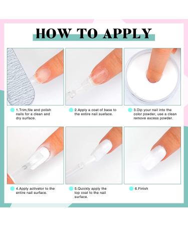 12 PCS Dip Powder Nail Kit - White Dipping Powder with Glitter Colors for French Manicure - DIY Salon Quality - Buy Online on GoSupps.com