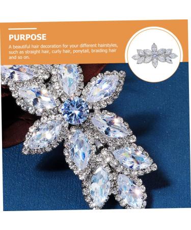 Beatifufu Rhinestone Hair Clip Women Hair Barrettes Wedding Rhinestones Hair Clip Crystal Hair Barrette Rhinestones Hairpin Diamonds Hair Accessories Crystal Hair Clip Women Hair Clip - Buy Online on GoSupps.com