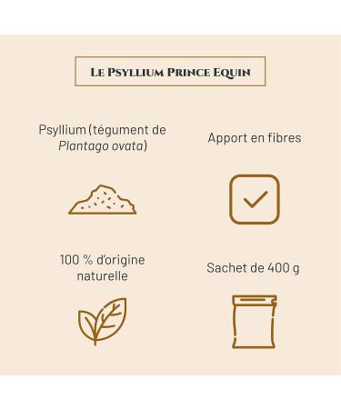 Prince Equin - PSYLLIUM Blond - Nutritional Supplement Horse - Bag 400 g - Fiber intake - Helps regulate intestinal transit - French brand - Buy Online on GoSupps.com