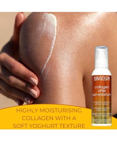 After Sun Collagen Serum with Vitamin E & Aloe Vera - Soothes & Repairs Skin Post Sunbathing | BINGOSPA 135g - Buy Online on GoSupps.com