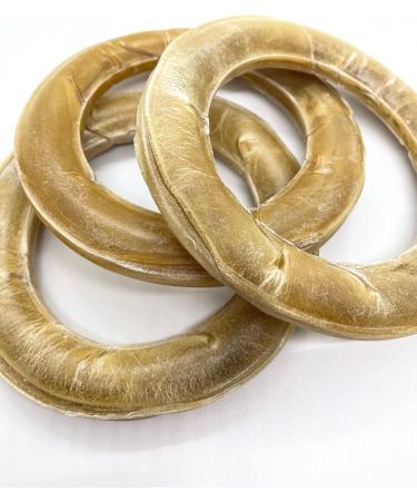 Cattle Ranch Dog Treats Rawhide Ring Chews All Natural Supports Dental Health by Reducing Tartar and Plaque Buildup High in Protein and Low in Fat Stimulates and Entertains by Satisfying Dog s Natural Urge to Chew 6" 3pack - Buy Online on GoSupps.com