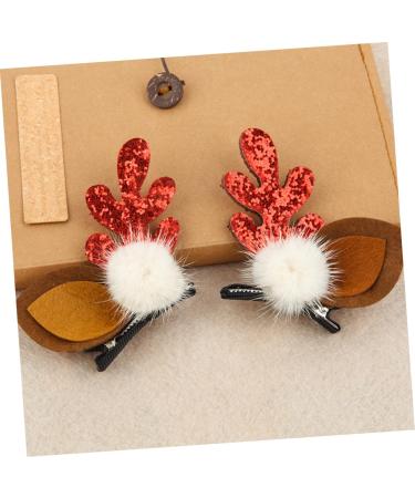 minkissy 4 Pairs Christmas antler hair barrettes for girls hair accessories for hair accessory for girls reindeer cosplay costume antlers headdress reindeer cosplay clip Xmas Hair Clip - Buy Online on GoSupps.com